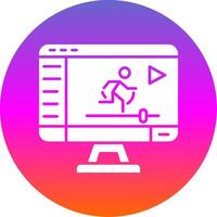 Motion graphic Glyph Gradient Circle Icon vector