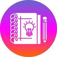 Sketchbook Glyph Gradient Circle Icon vector