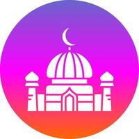 Dome Glyph Gradient Circle Icon vector