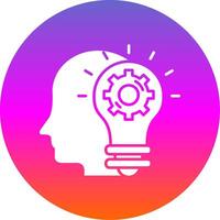 Imagination Glyph Gradient Circle Icon vector