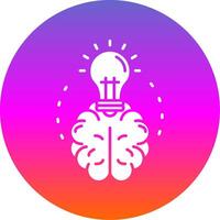 Brainstroming Glyph Gradient Circle Icon vector