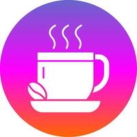 Coffee Glyph Gradient Circle Icon vector