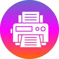 Printer Glyph Gradient Circle Icon vector