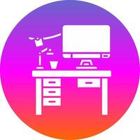 Workspace Glyph Gradient Circle Icon vector