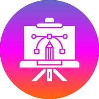 Canvas Glyph Gradient Circle Icon vector