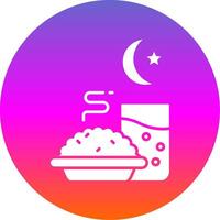 Iftar Glyph Gradient Circle Icon vector