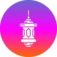 Lantern Glyph Gradient Circle Icon vector