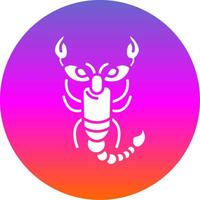 Scorpion Glyph Gradient Circle Icon vector