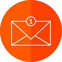 Inbox Line Red Circle Icon vector