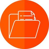Document Line Red Circle Icon vector