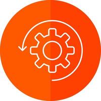 Automate Line Red Circle Icon vector