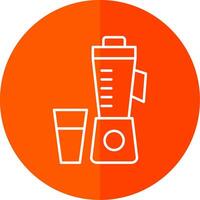 Juicer Line Red Circle Icon vector