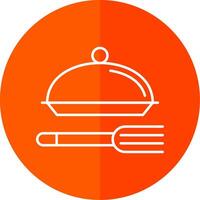 Meal Line Red Circle Icon vector