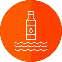 Water Line Red Circle Icon vector