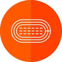 Running Track Line Red Circle Icon vector