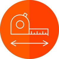 Measurement Line Red Circle Icon vector
