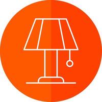 Table Lamp Line Red Circle Icon vector