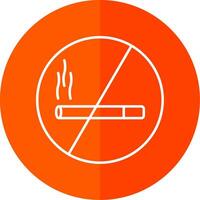 No Smoking Line Red Circle Icon vector