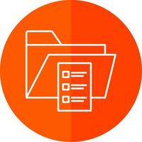 Archive Line Red Circle Icon vector