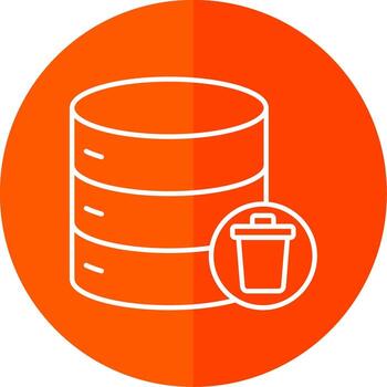 Eliminar datos línea rojo circulo icono vector