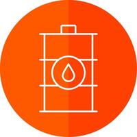 Barrel Line Red Circle Icon vector