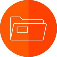 Folders Line Red Circle Icon vector