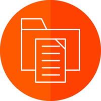 Copy Free Line Red Circle Icon vector