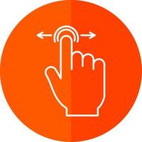 Swipe Line Red Circle Icon vector
