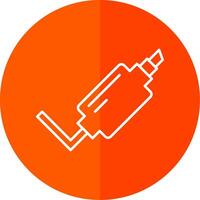Exhaust Pipe Line Red Circle Icon vector