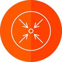 Minimize Line Red Circle Icon vector