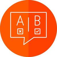 Ab Testing Line Red Circle Icon vector