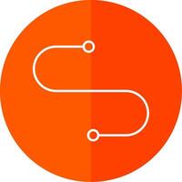 Curve Line Red Circle Icon vector