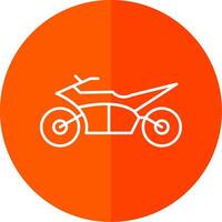 Motocross Line Red Circle Icon vector