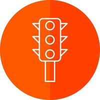 Traffic Control Line Red Circle Icon vector