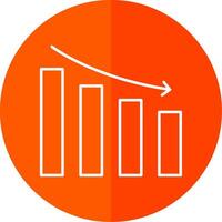 Reputation Loss Line Red Circle Icon vector