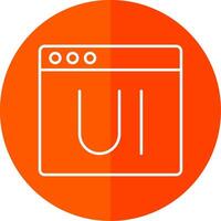 Ui Line Red Circle Icon vector