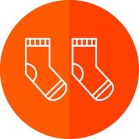 Sock Line Red Circle Icon vector