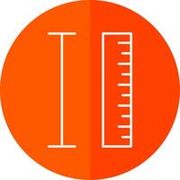 Measurement Line Red Circle Icon vector