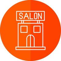 Salon Line Red Circle Icon vector