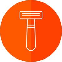 Shaving Razor Line Red Circle Icon vector