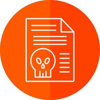 Document Line Red Circle Icon vector
