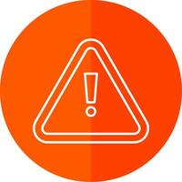 Alert Line Red Circle Icon vector