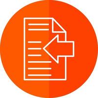 Import Line Red Circle Icon vector