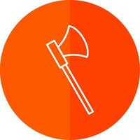 Axe Line Red Circle Icon vector