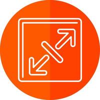 Expand Line Red Circle Icon vector