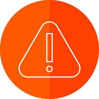 Warning Line Red Circle Icon vector