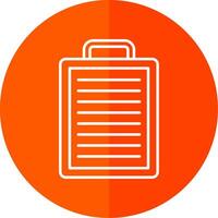 Clipboard Line Red Circle Icon vector