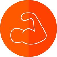 Strength Line Red Circle Icon vector