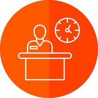 Break Line Red Circle Icon vector