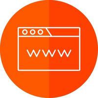 Www Line Red Circle Icon vector